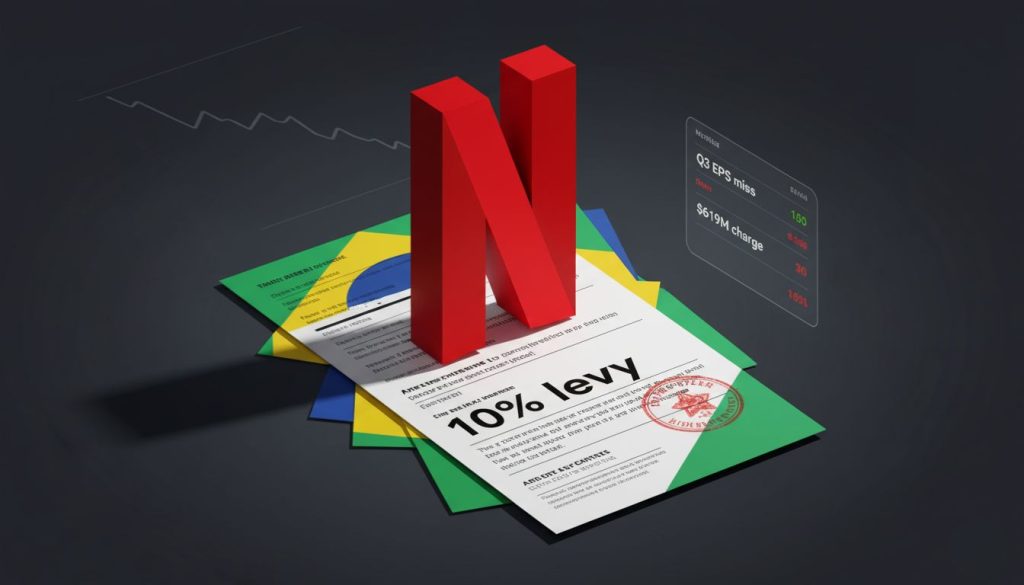 Netflix Brazil tax dispute causes Q3 earnings miss and stock decline in streaming competition