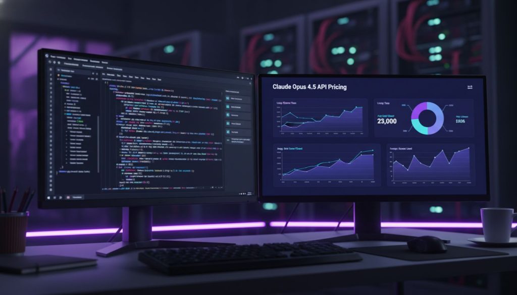 Claude Opus 4.5 pricing dashboard showing API cost reduction and coding benchmark performance comparisonRetry