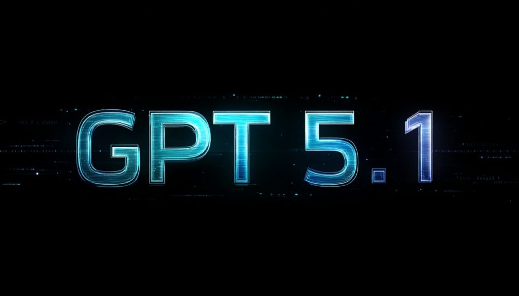 futuristic looking GPT‑5.1 text on black background