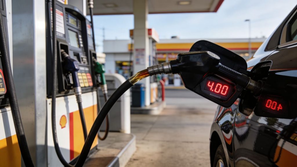 Gas is 4 dollars a gallon