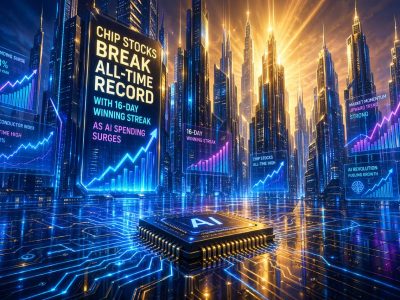Chip Stocks Break All-Time Record With 16-Day Winning Streak as AI Spending Surges