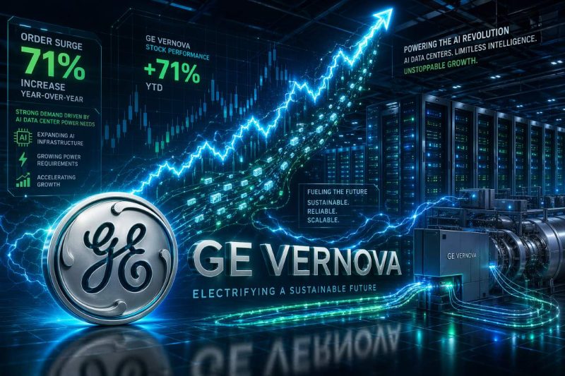 GE Vernova Stock Hits Record as AI Data Center Power Demand Drives 71% Order Surge