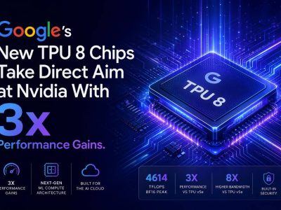 Google’s New TPU 8 Chips Take Direct Aim at Nvidia With 3x Performance Gains