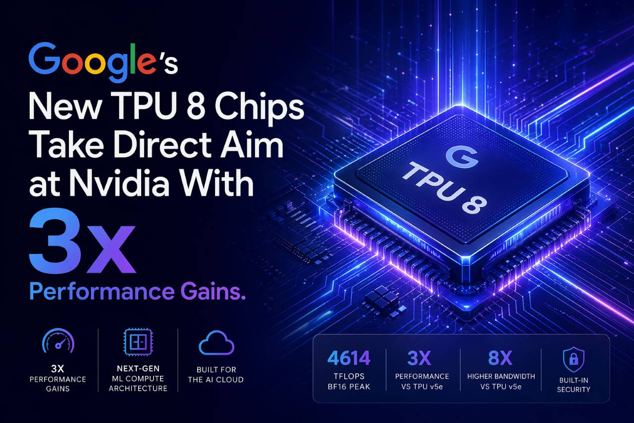 Google’s New TPU 8 Chips Take Direct Aim at Nvidia With 3x Performance Gains