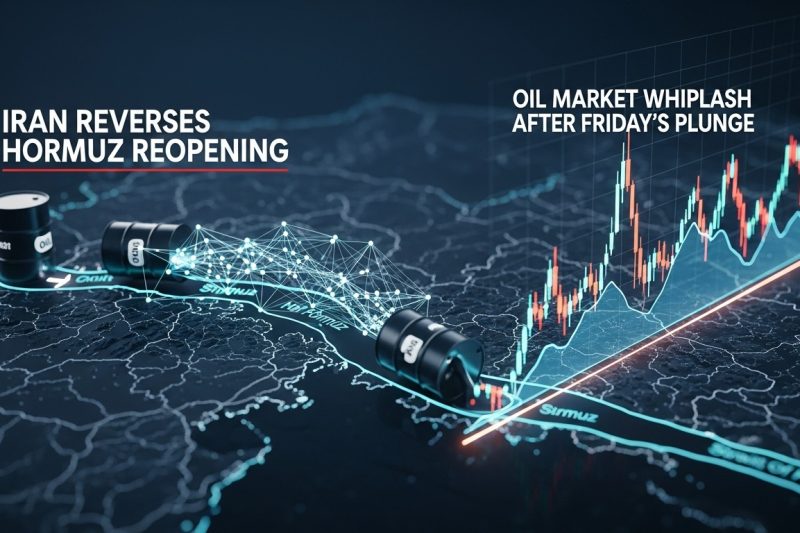 Iran Reverses Hormuz Reopening, Setting Up Oil Market Whiplash After Friday's Plunge