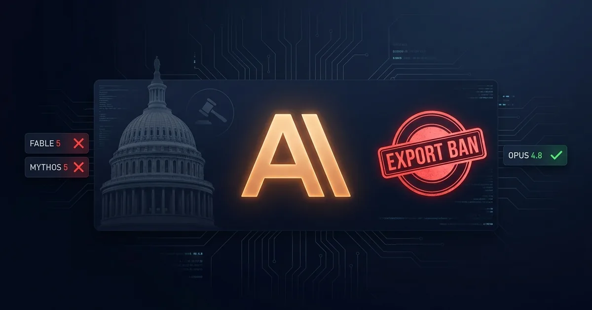 Anthropic logo with U.S. Capitol dome and export ban seal representing Congressional investigation into AI model export controls