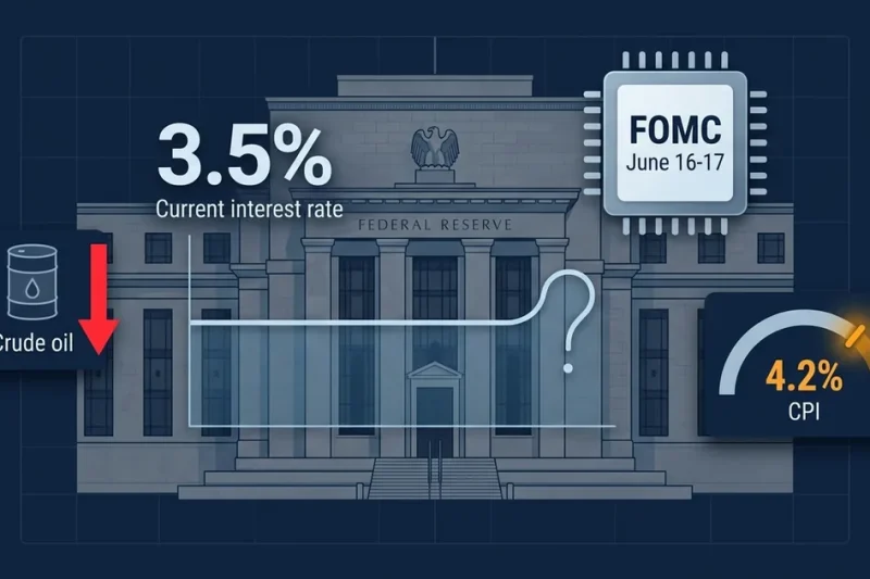 Federal Reserve FOMC June 2026 meeting dashboard with interest rate and inflation indicators