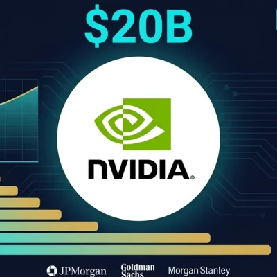 Nvidia logo with 0B bond sale details, seven maturity tranches, and JPMorgan Goldman Sachs Morgan Stanley logos