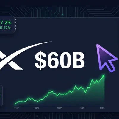 SpaceX logo and Cursor AI logo with 0B deal value on dark financial dashboard background